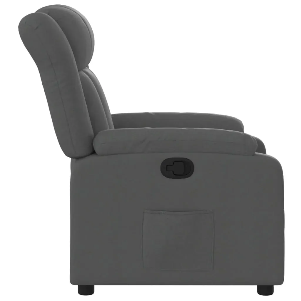 Recliner Chair Dark Grey Fabric Price