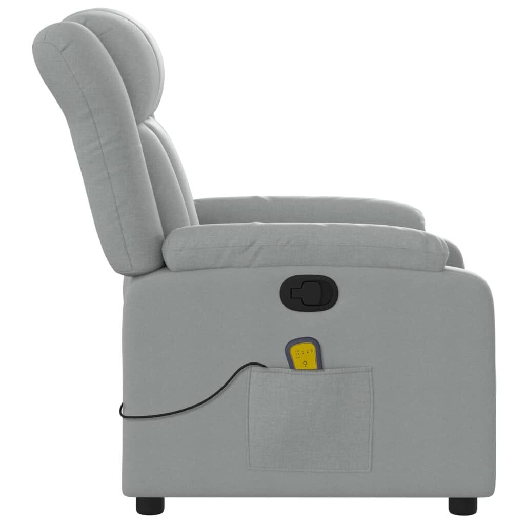 Massage Recliner Chair Light Grey Fabric Price