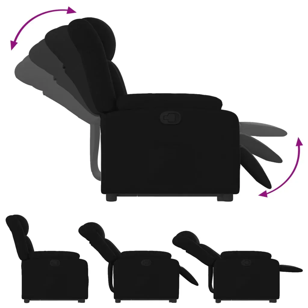Stand up Massage Recliner Chair Black Fabric Price