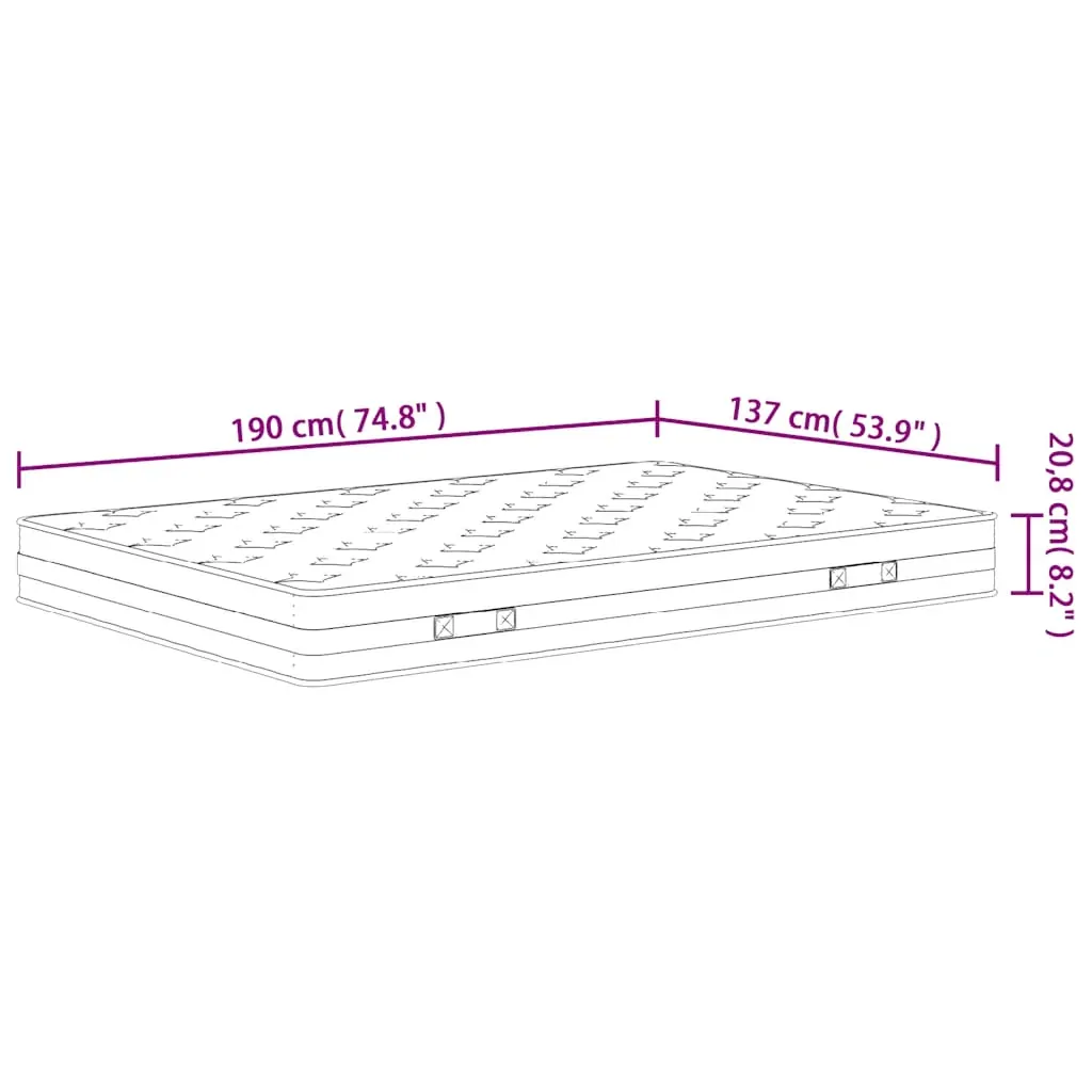 Bonnell Spring Mattress Medium 137x190 cm Double Size Price