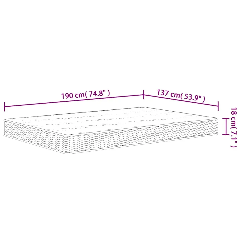 Bonnell Spring Mattress Medium 137x190 cm Double Size Price