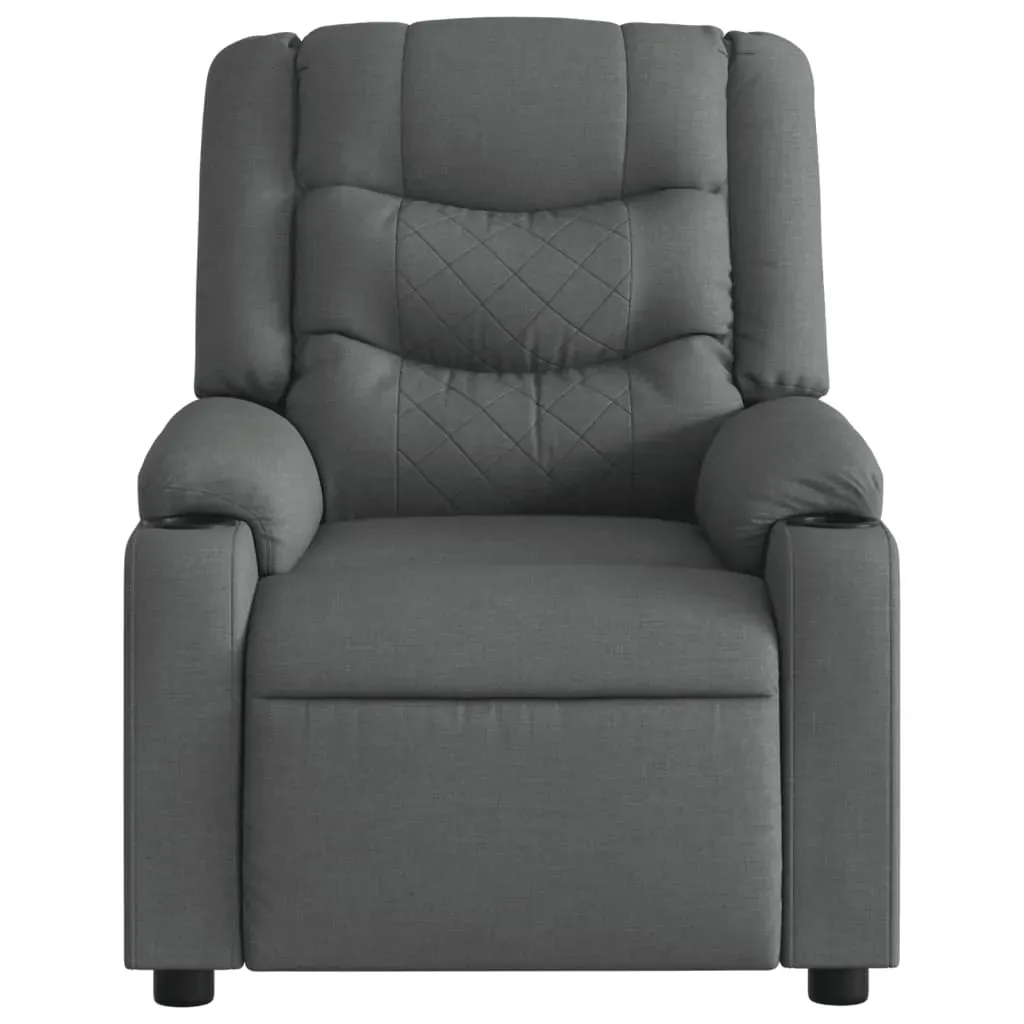 Massage Recliner Chair Dark Grey Fabric Price