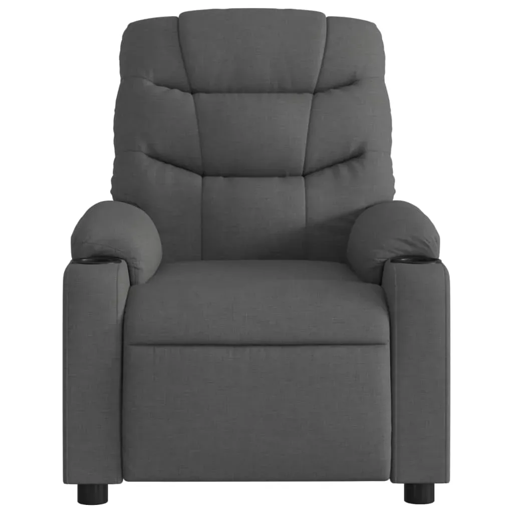 Massage Recliner Chair Dark Grey Fabric Price
