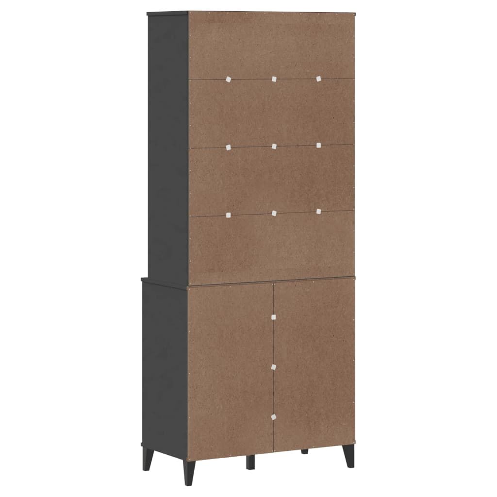 Highboard VIKEN Anthracite Grey 80x40x190 cm Solid Wood Pine Price