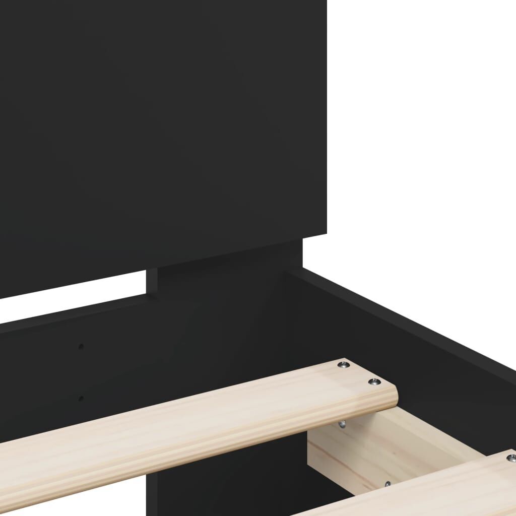 Bed Frame without Mattress Black 183x203 cm King Price