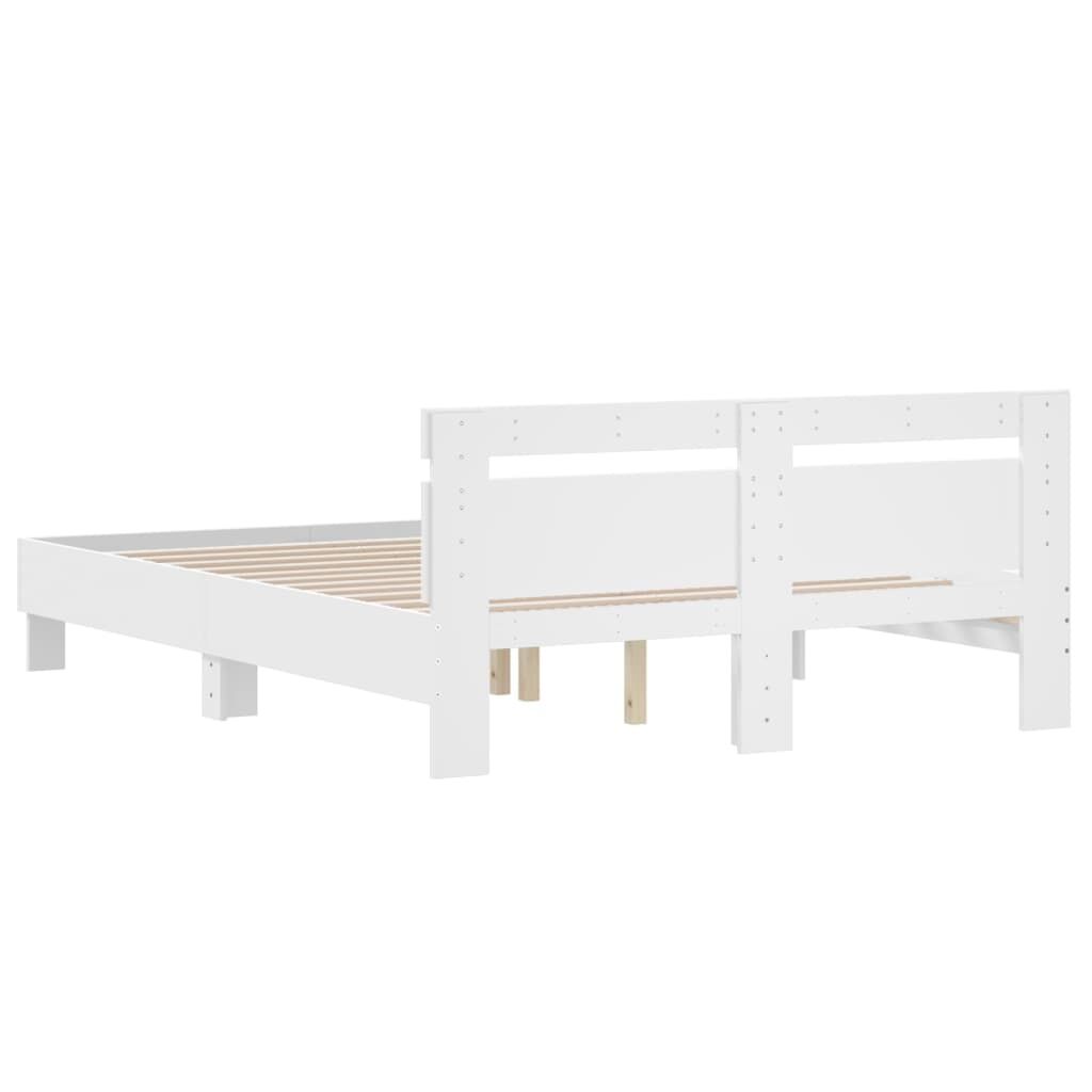 Bed Frame without Mattress White 150x200 cm Price