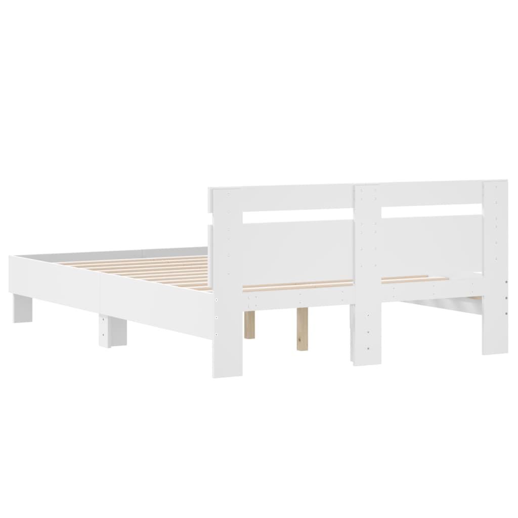 Bed Frame without Mattress White 135x190 cm Price