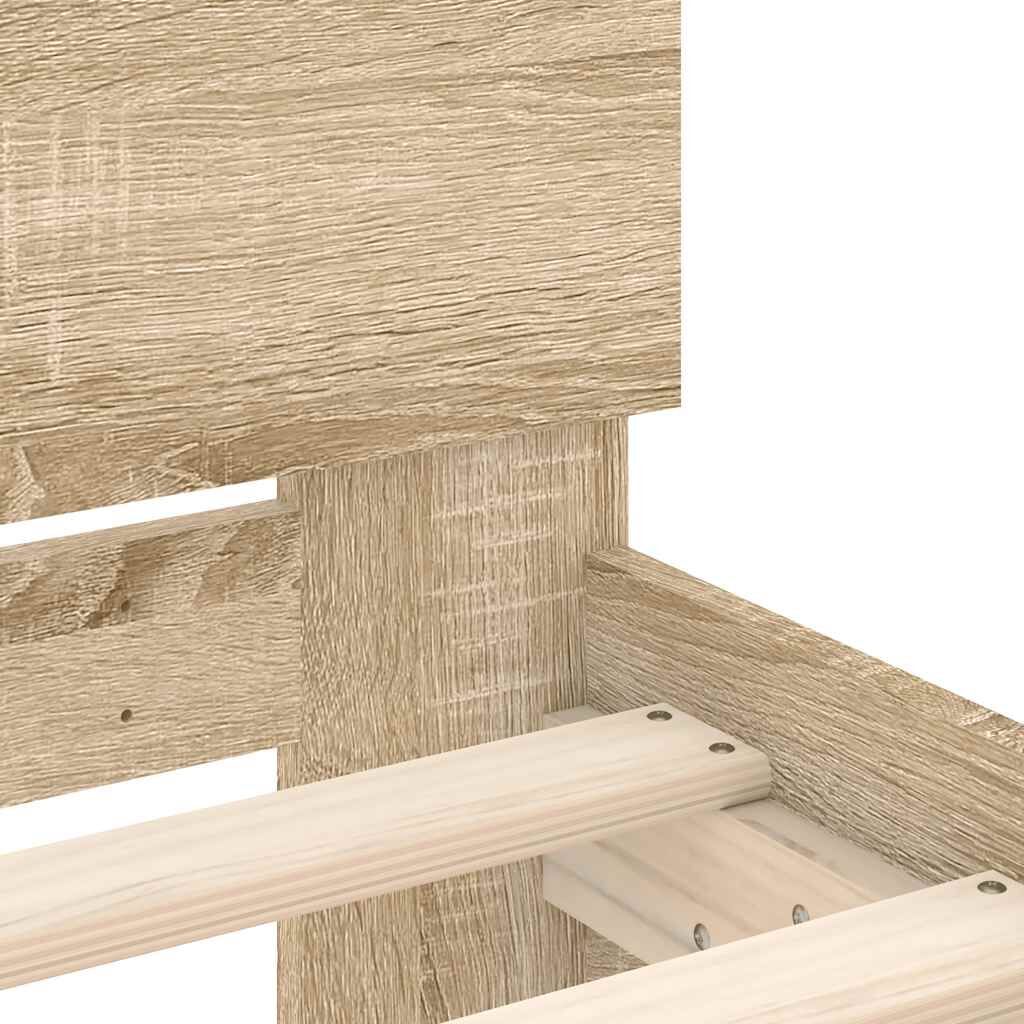 Bed Frame without Mattress Sonoma Oak 150x200 cm Price
