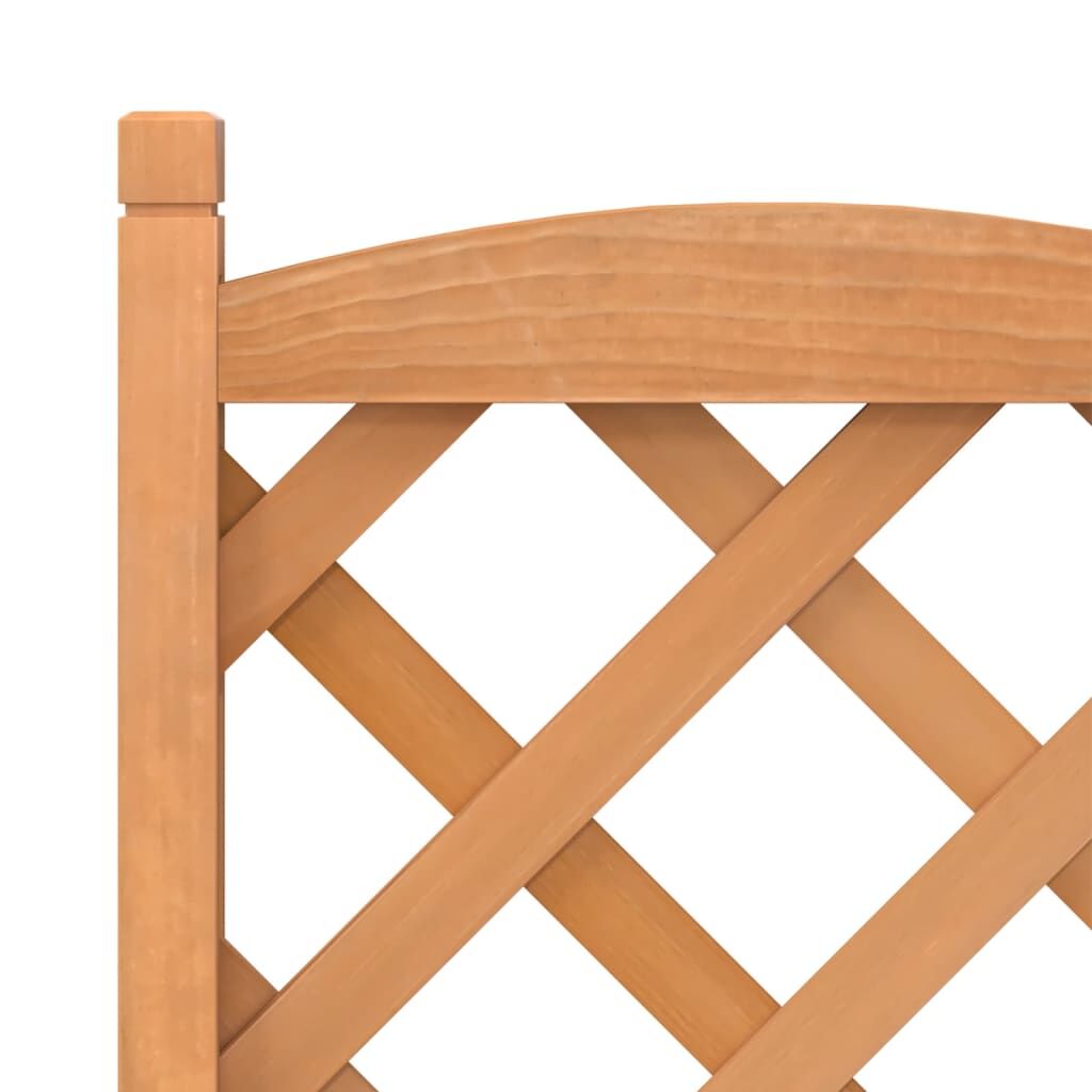 Planter with Trellis and Wheels Brown Solid Wood Fir Price