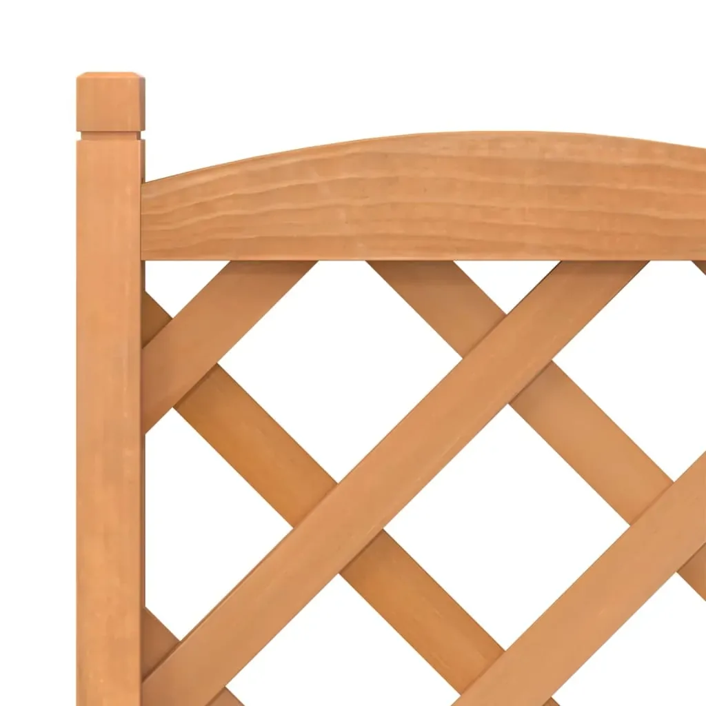 Planter with Trellis and Wheels Brown Solid Wood Fir Price