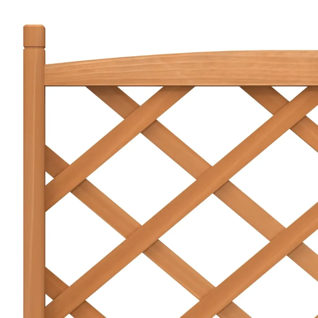Planter with Trellis and Wheels Brown Solid Wood Fir Price