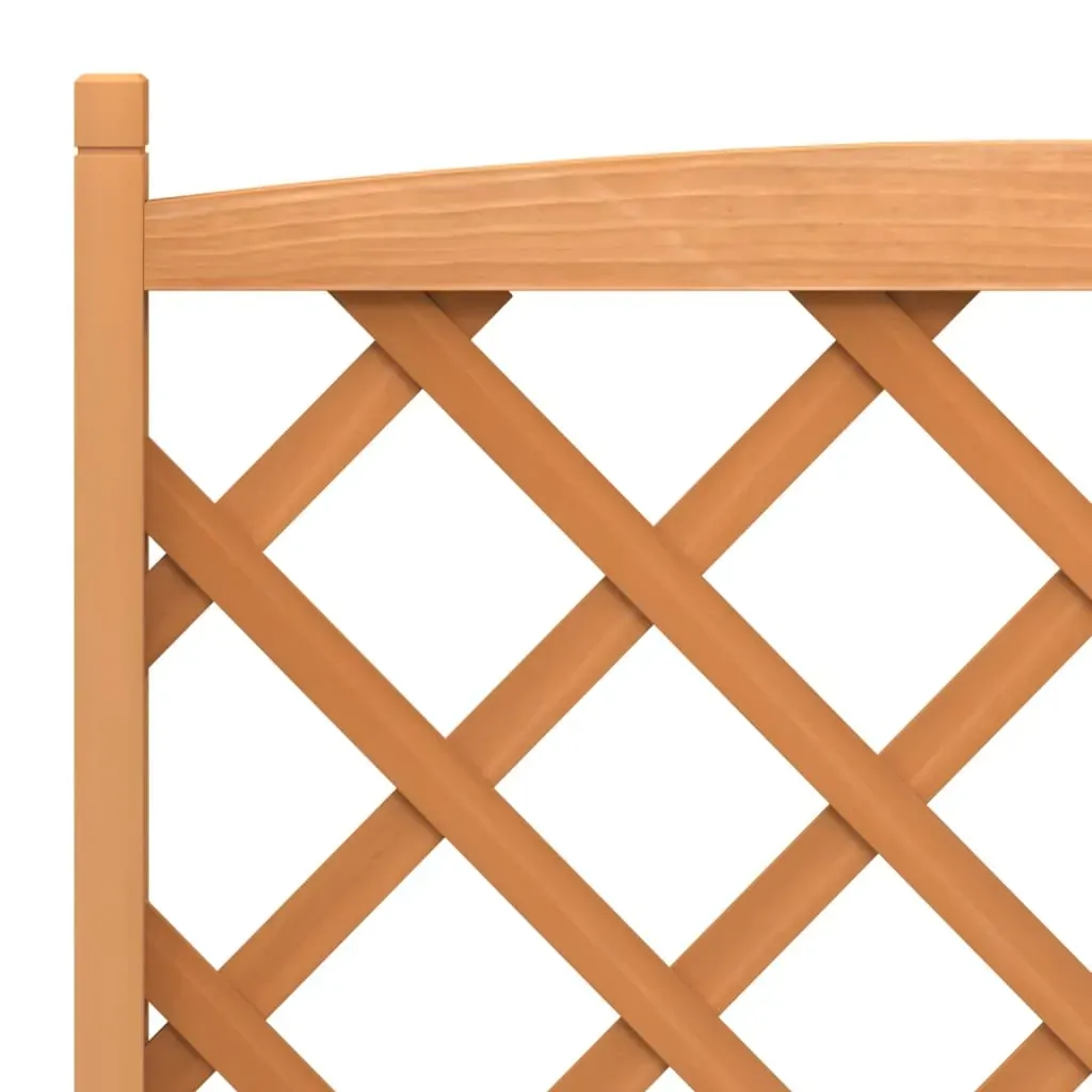Planter with Trellis and Wheels Brown Solid Wood Fir Price