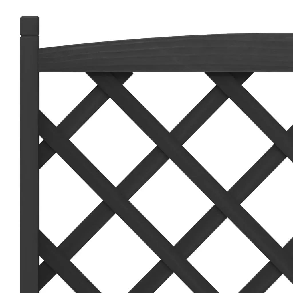 Planter with Trellis and Wheels Black Solid Wood Fir Price