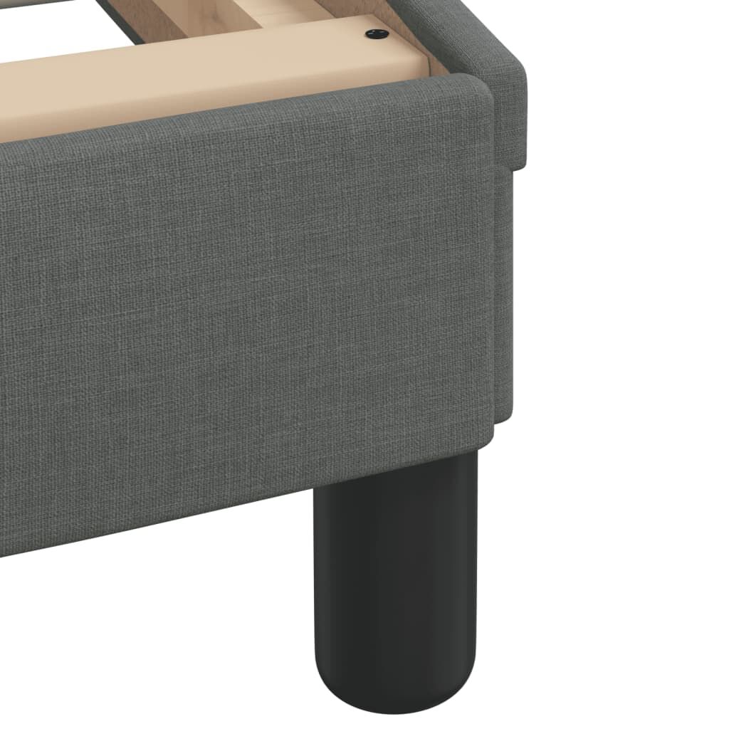 Bed Frame without Mattress Dark Grey 90x190 cm Fabric Price