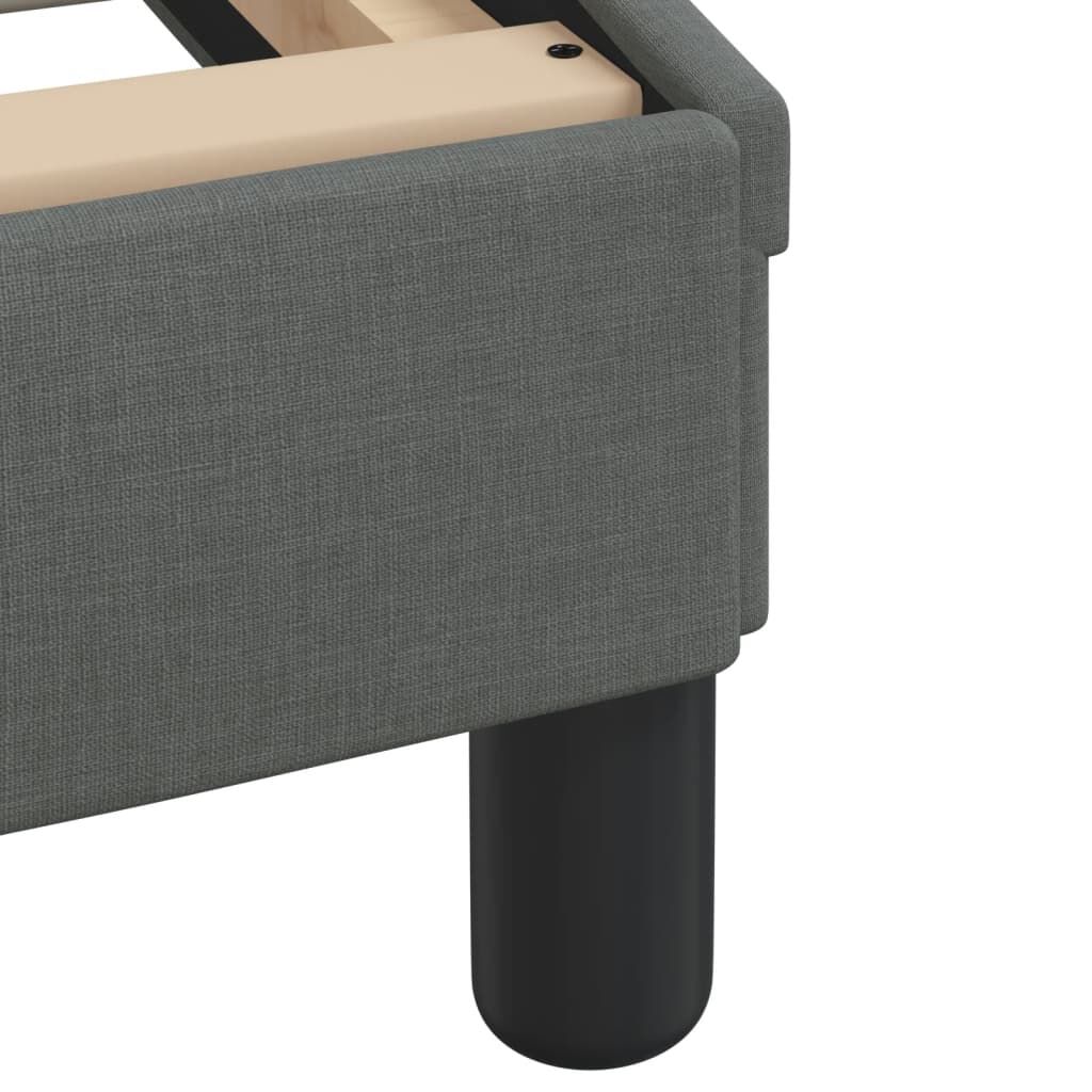 Bed Frame without Mattress Dark Grey 137x187 cm Double Fabric Price