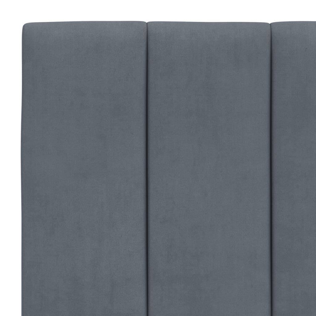 Headboard Cushion Dark Grey 90 cm Velvet Price