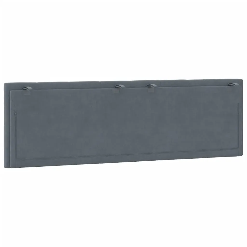 Headboard Cushion "Hanko" Dark Grey 153 cm Velvet Price