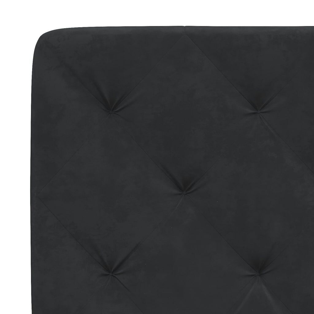 Headboard Cushion Black 180 cm Velvet Price