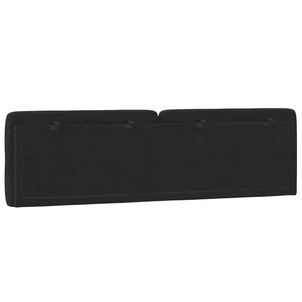 Headboard Cushion Black 180 cm Velvet Price
