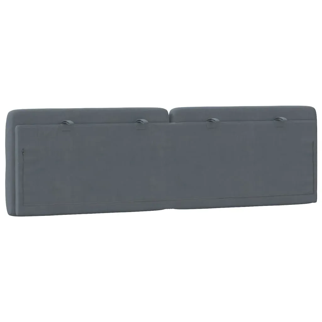 Headboard Cushion Dark Grey 153 cm Velvet Price