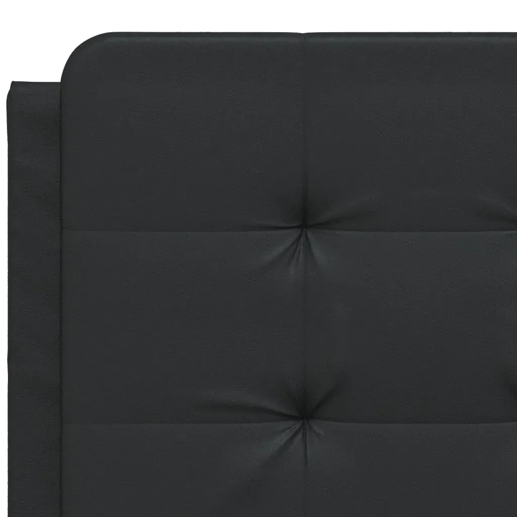 Headboard Cushion "Zadar" Black 137 cm Double Faux Leather Price