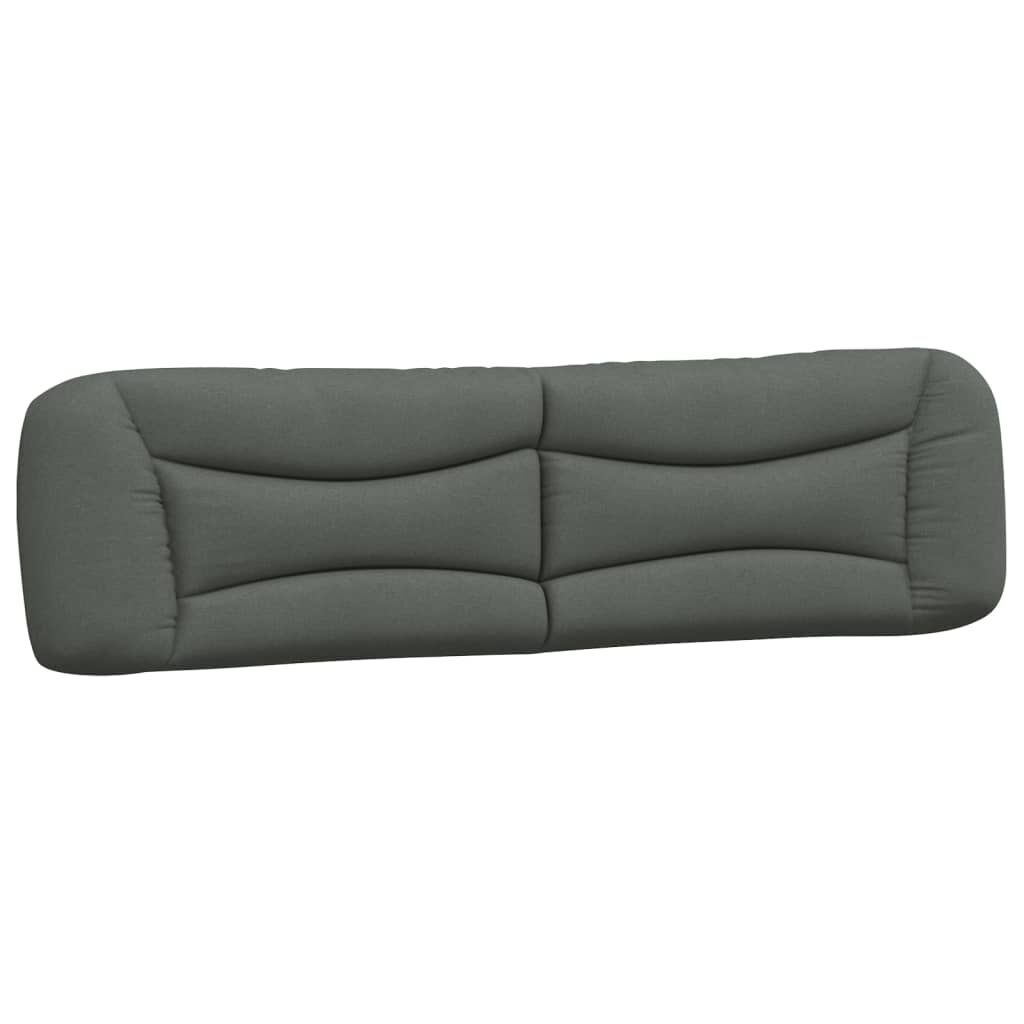Bed Frame without Mattress Dark Grey 183x203 cm King Fabric Price