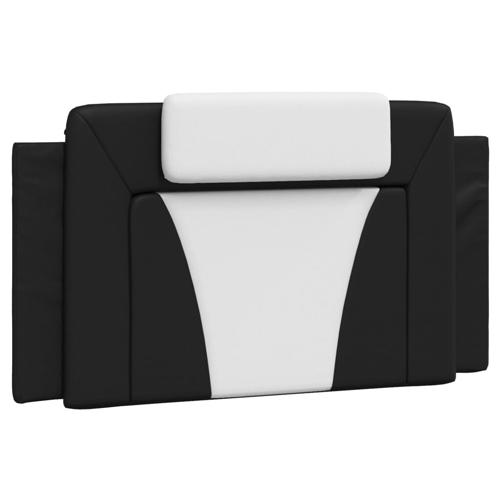 Bed Frame without Mattress Black and White 107x203 cm King Single Faux Leather Price