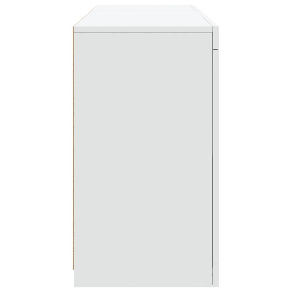 Sideboard with LED Lights White 123x37x67 cm Price
