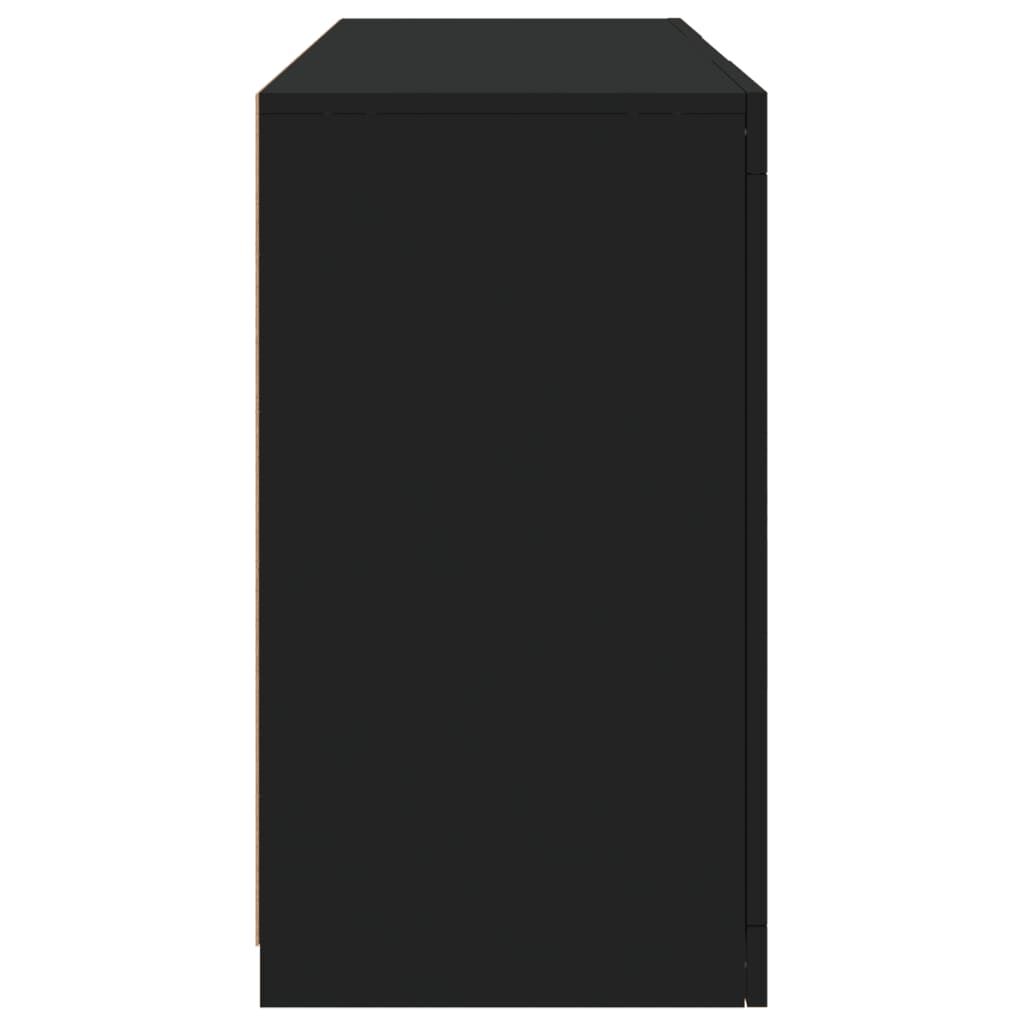 Sideboard with LED Lights Black 123x37x67 cm Price