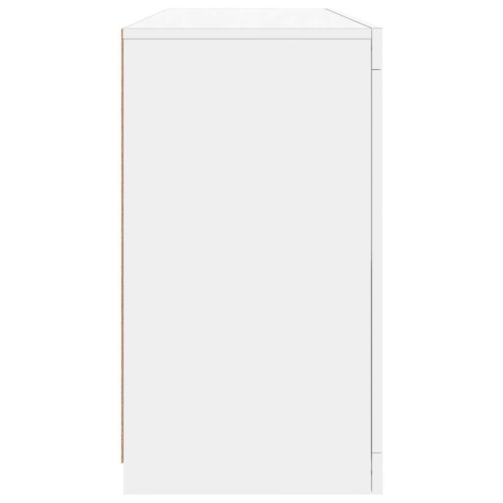 Sideboard with LED Lights White 142.5x37x67 cm Price