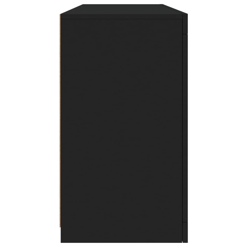 Sideboard with LED Lights Black 142.5x37x67 cm Price