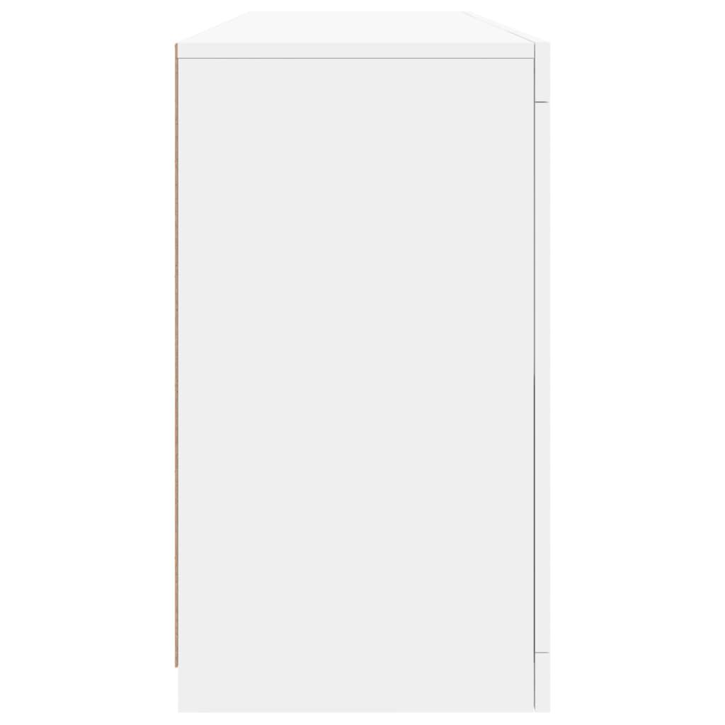 Sideboard with LED Lights White 163x37x67 cm Price