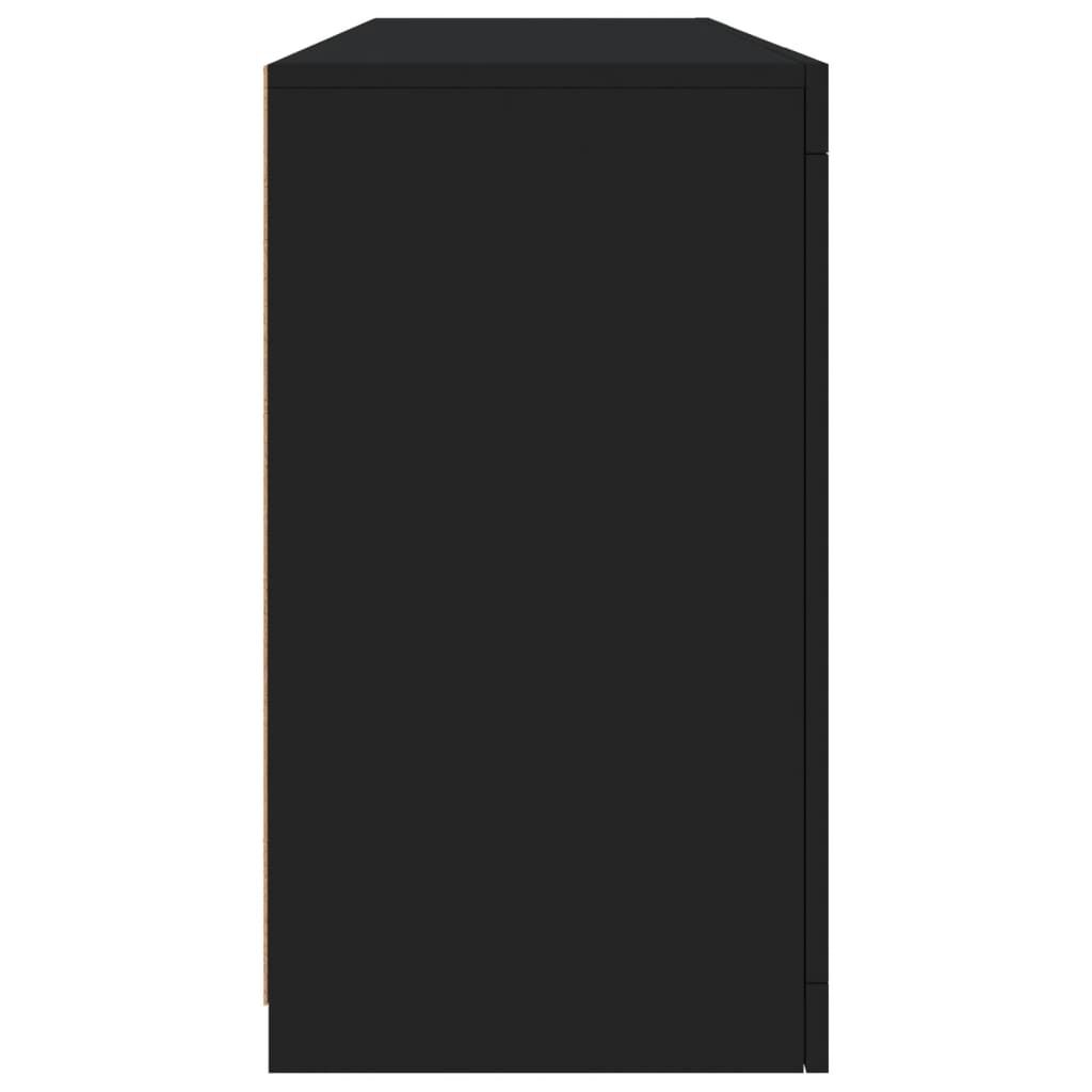 Sideboard with LED Lights Black 163x37x67 cm Price