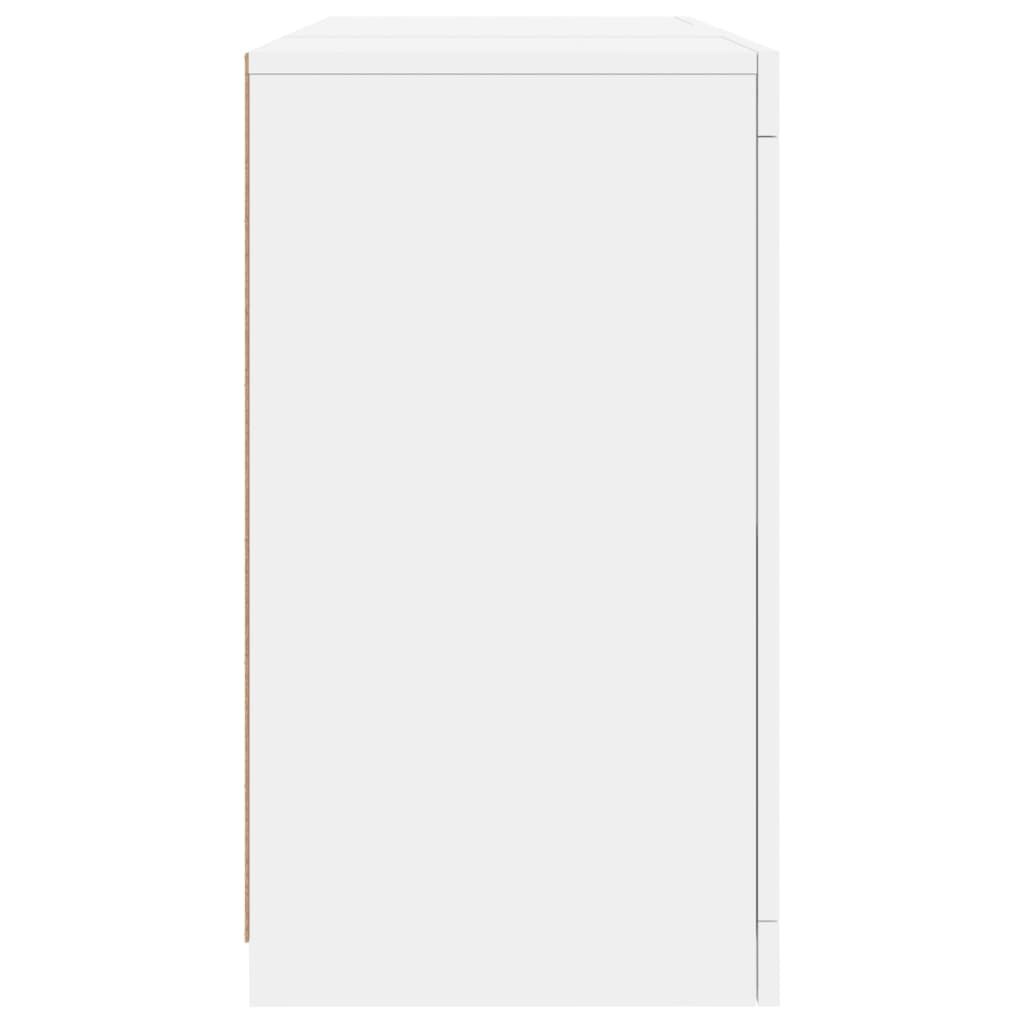 Sideboard with LED Lights White 123x37x67 cm Price