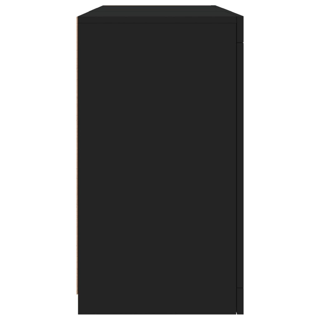Sideboard with LED Lights Black 123x37x67 cm Price