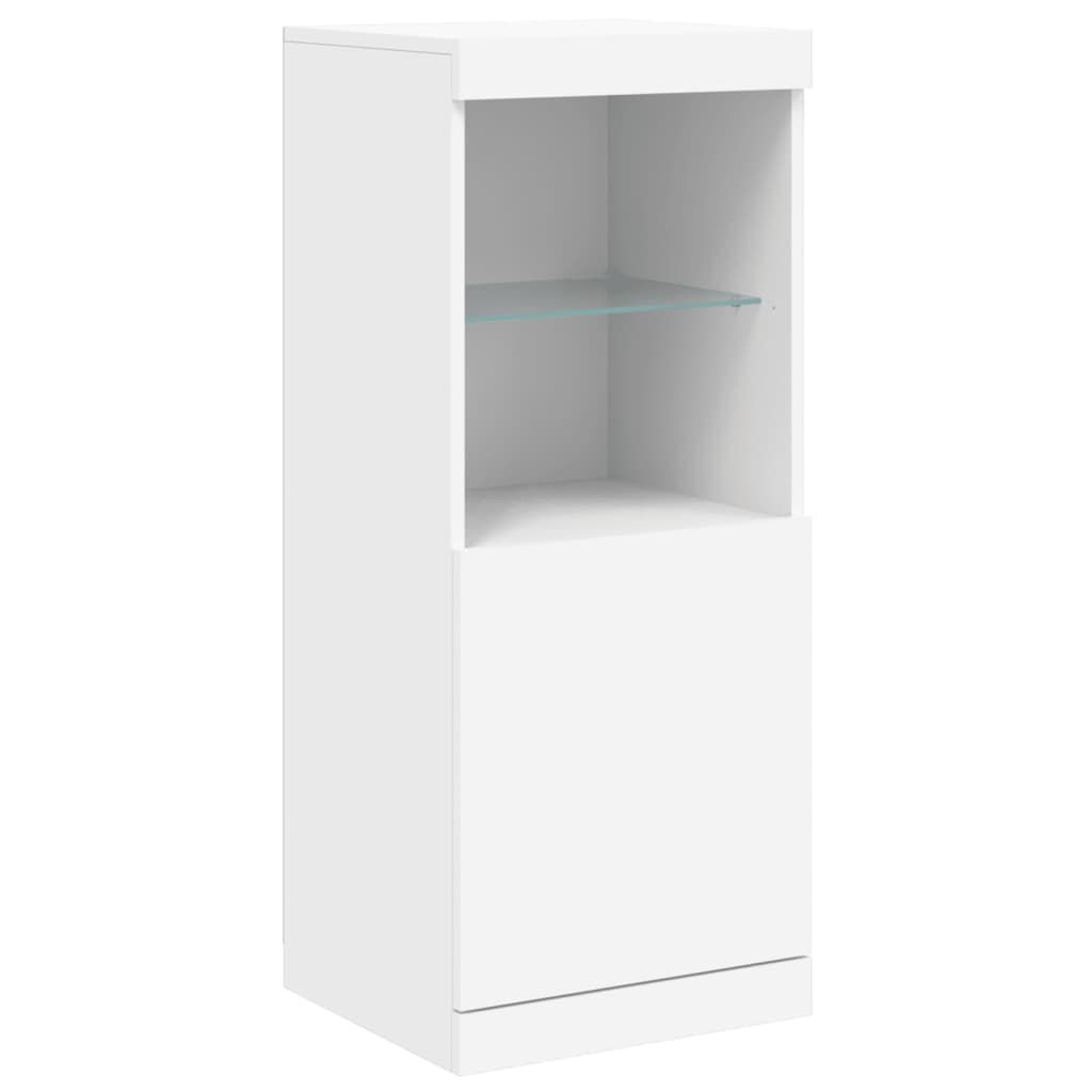 Sideboards with LED Lights 3 pcs White Engineered Wood Price