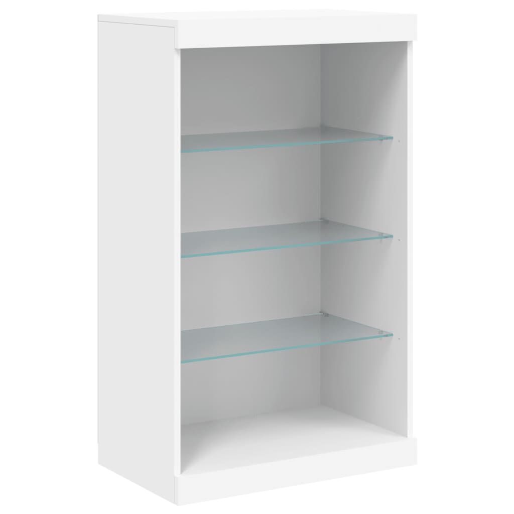 Sideboards with LED Lights 3 pcs White Engineered Wood Price