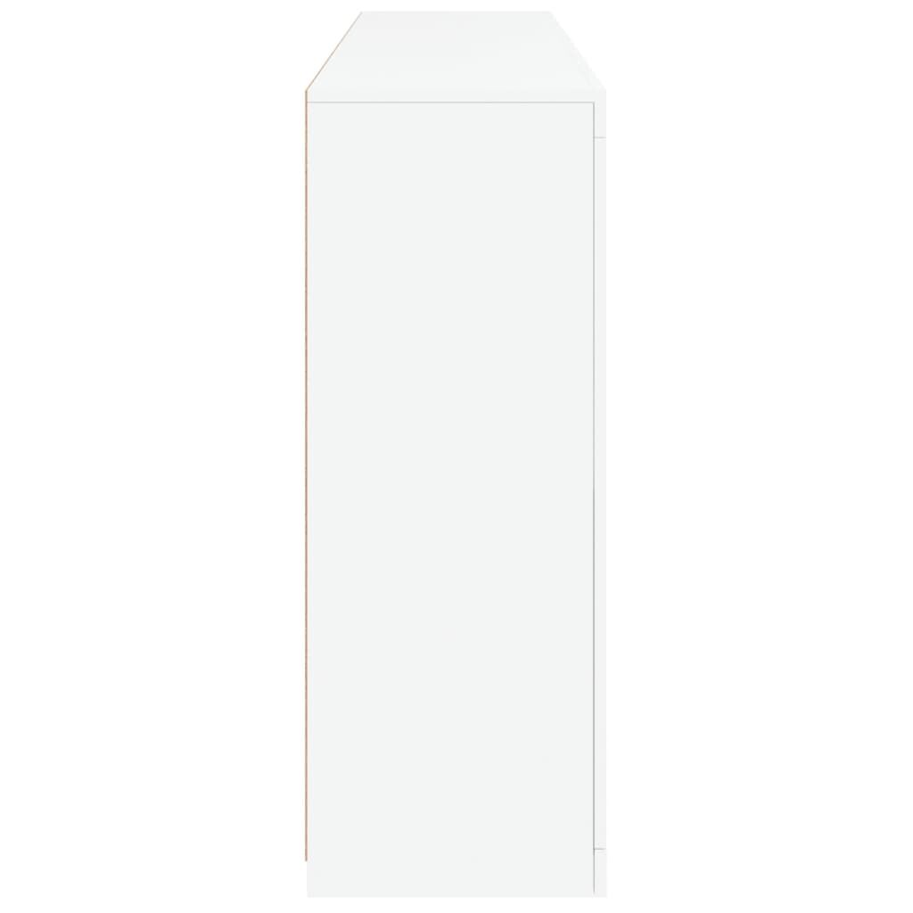 Sideboard with LED Lights White 162x37x100 cm Price