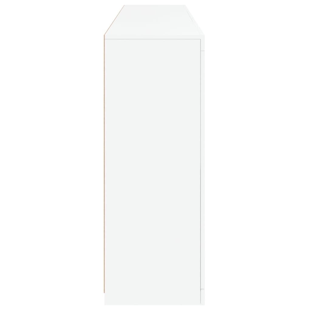 Sideboard with LED Lights White 181.5x37x100 cm Price