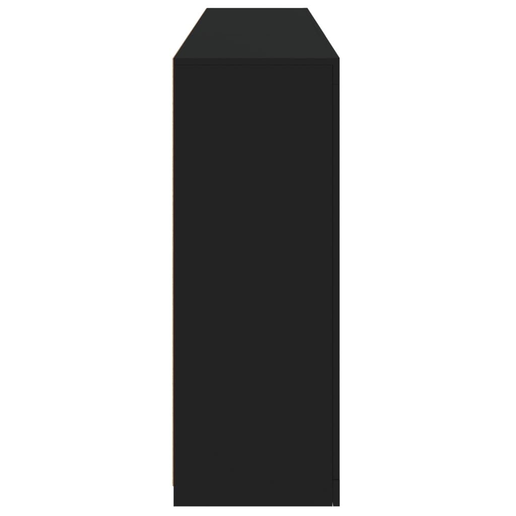 Sideboard with LED Lights Black 181.5x37x100 cm Price