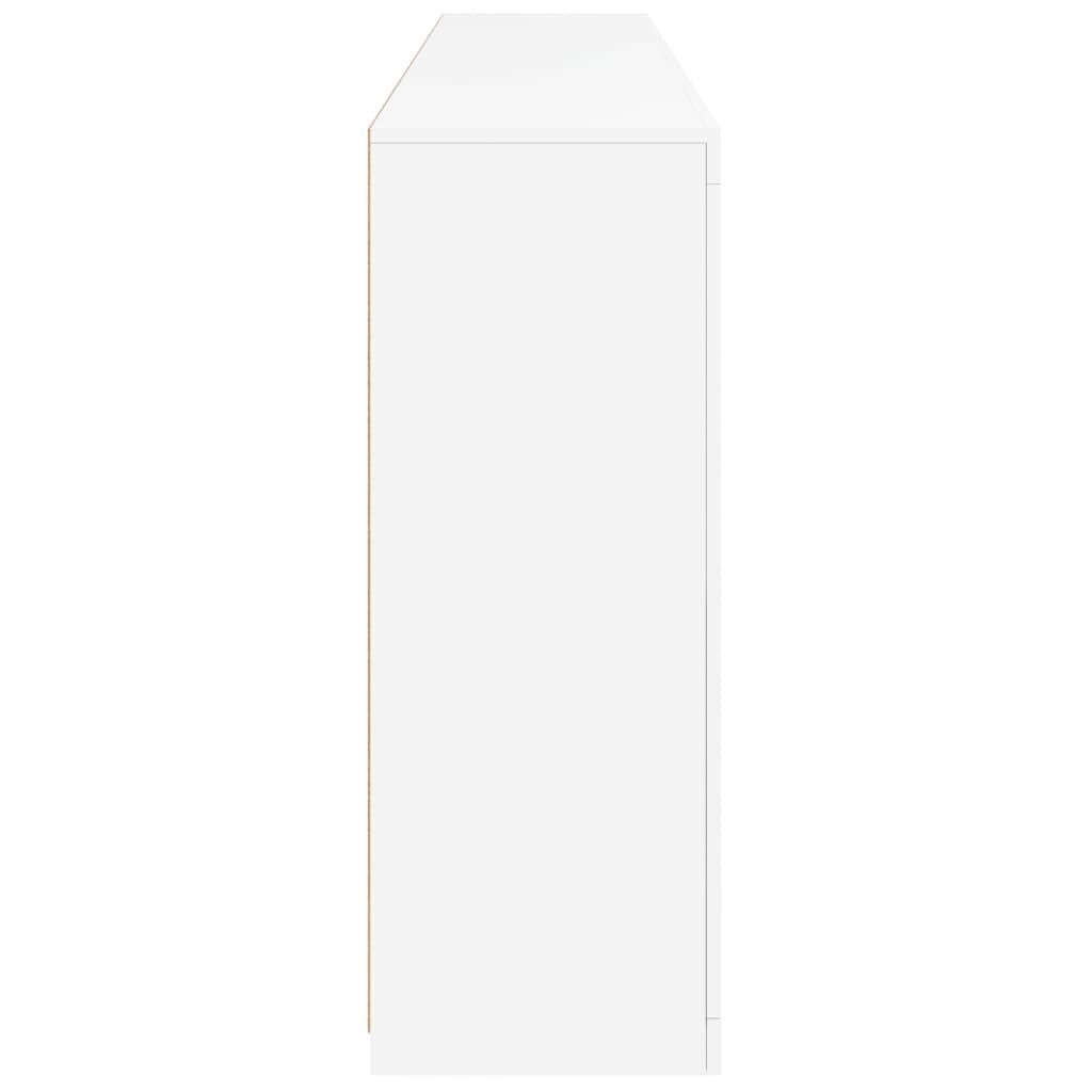 Sideboard with LED Lights White 202x37x100 cm Price