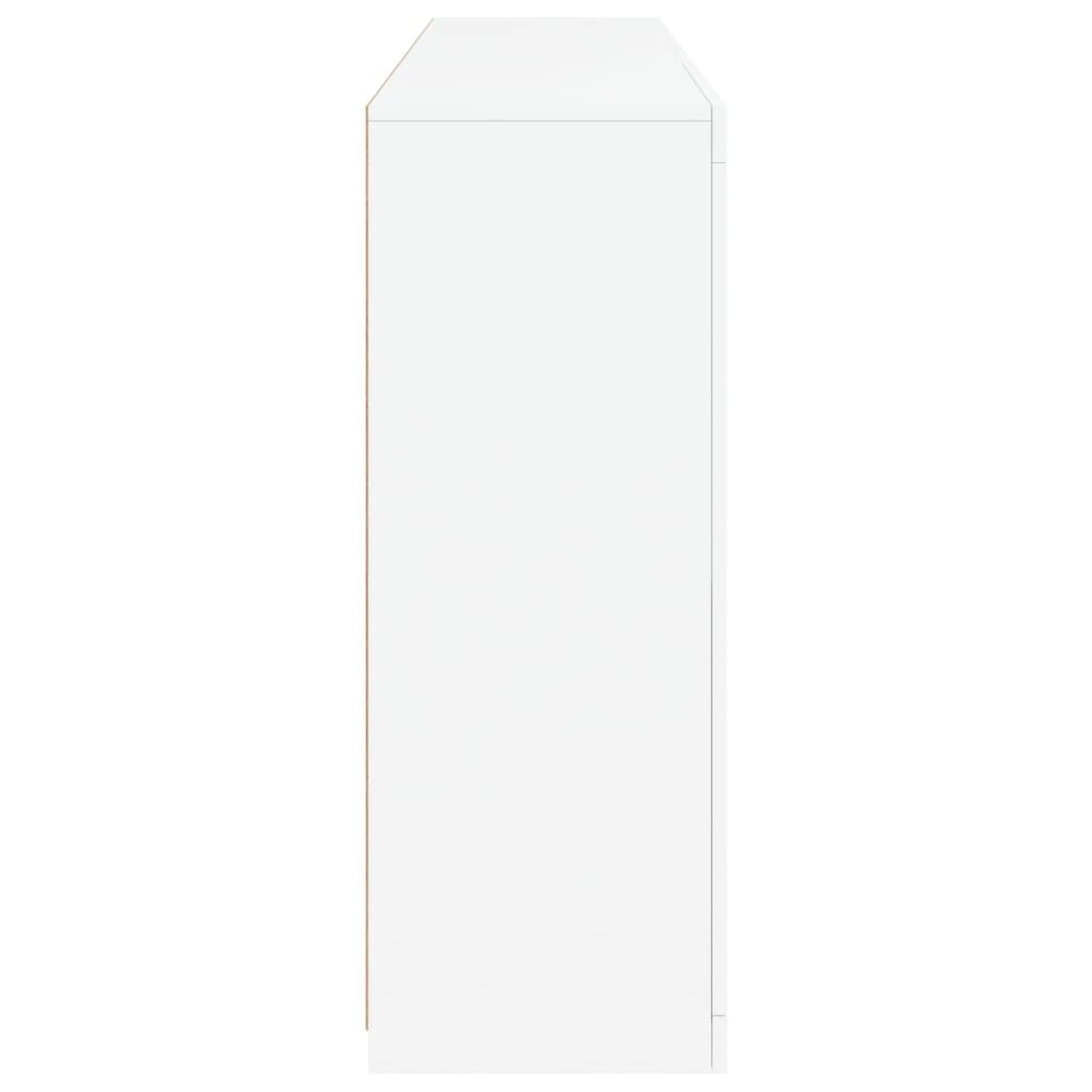 Sideboard with LED Lights White 162x37x100 cm Price
