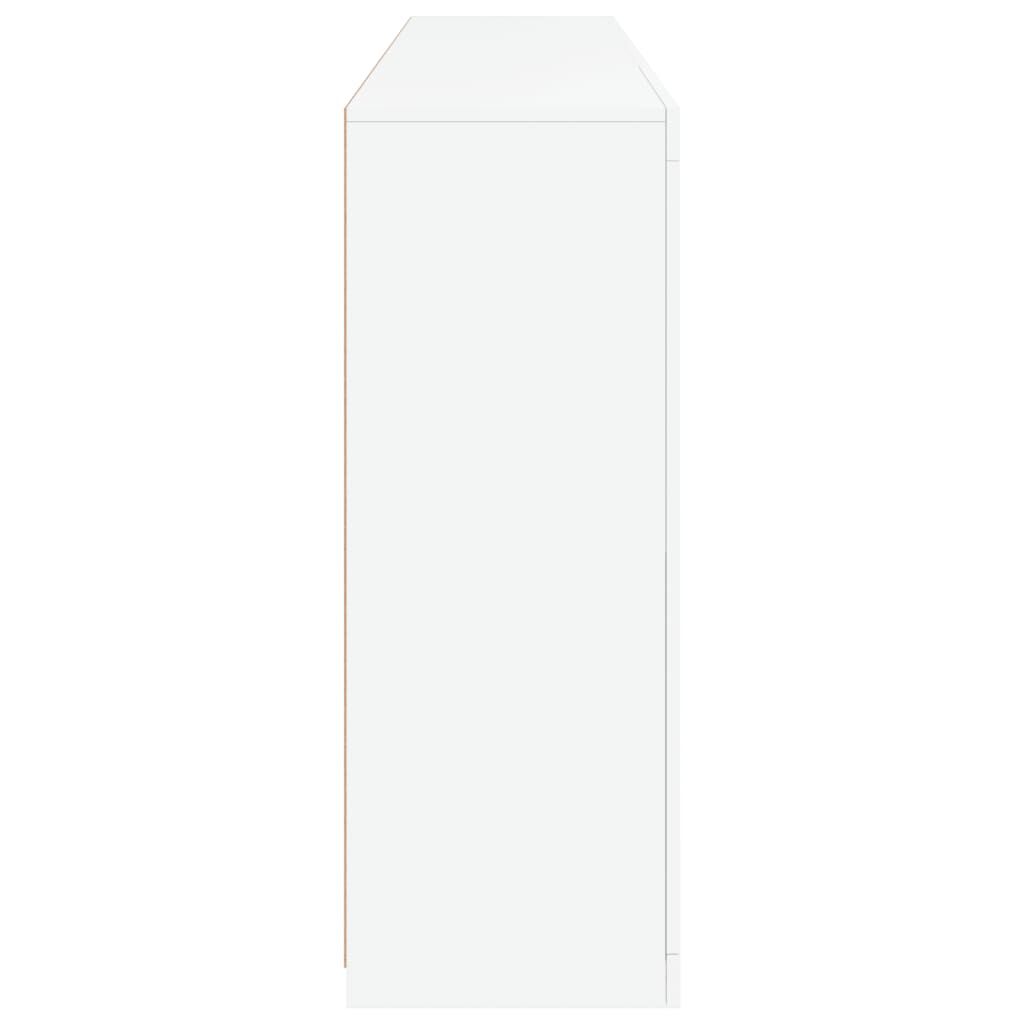 Sideboard with LED Lights White 181.5x37x100 cm Price
