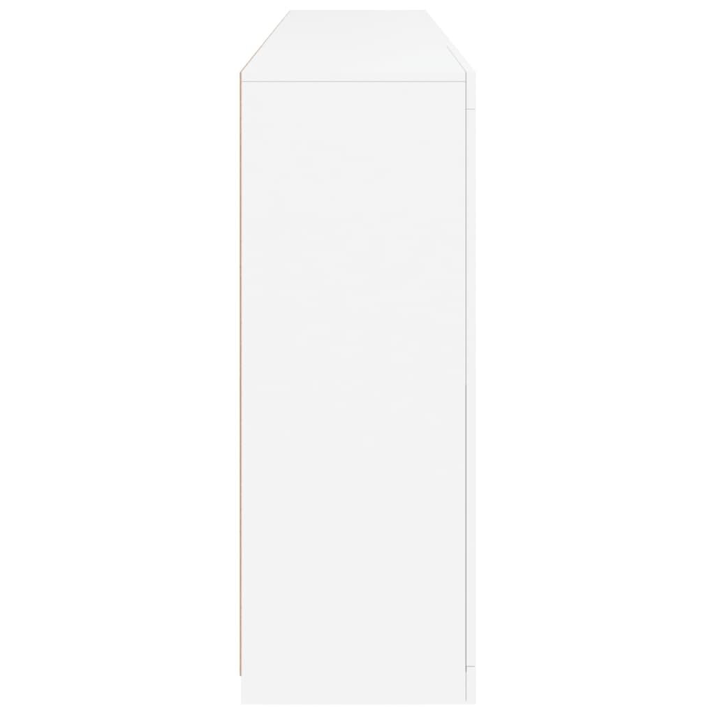 Sideboard with LED Lights White 202x37x100 cm Price