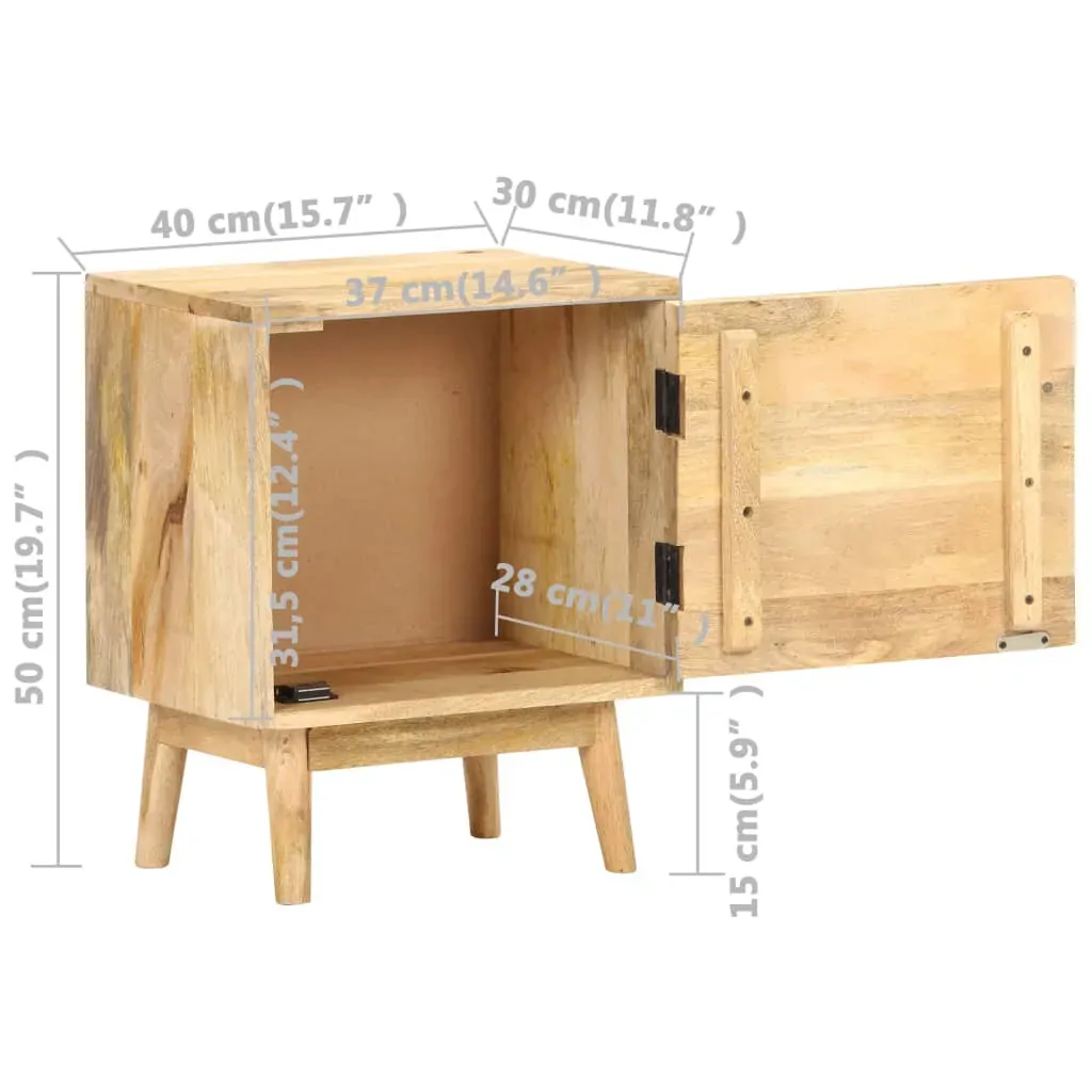 Bedside Cabinet 40x30x50 cm Solid Mango Wood Price