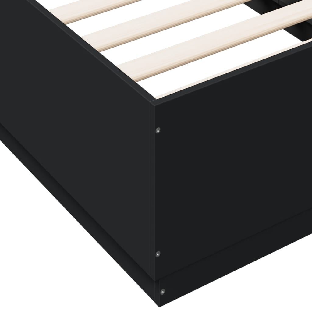 Bed Frame without Mattress Black 90x190 cm Price