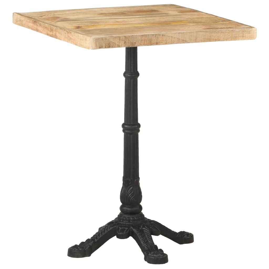 Bistro Table 60x60x77 cm Rough Mango Wood Price