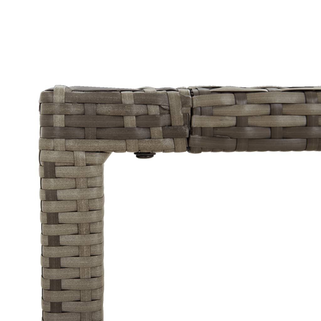 9 Piece Garden Dining Set with Cushions Grey Poly Rattan Price