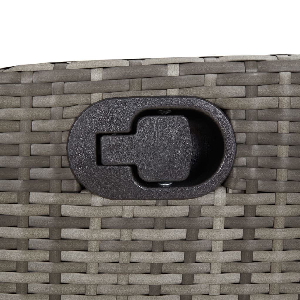 5 Piece Garden Dining Set with Cushions Grey Poly Rattan Price