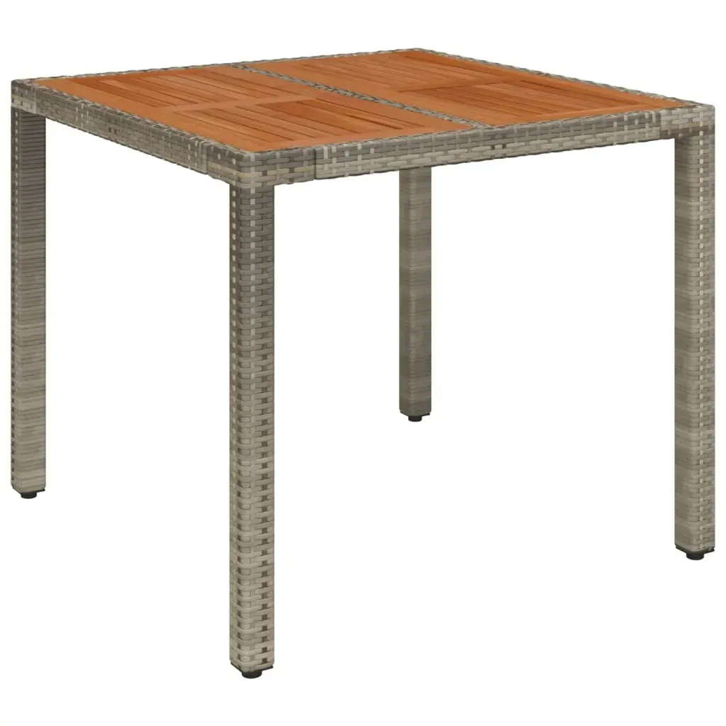 3 Piece Garden Dining Set with Cushions Grey Poly Rattan Price